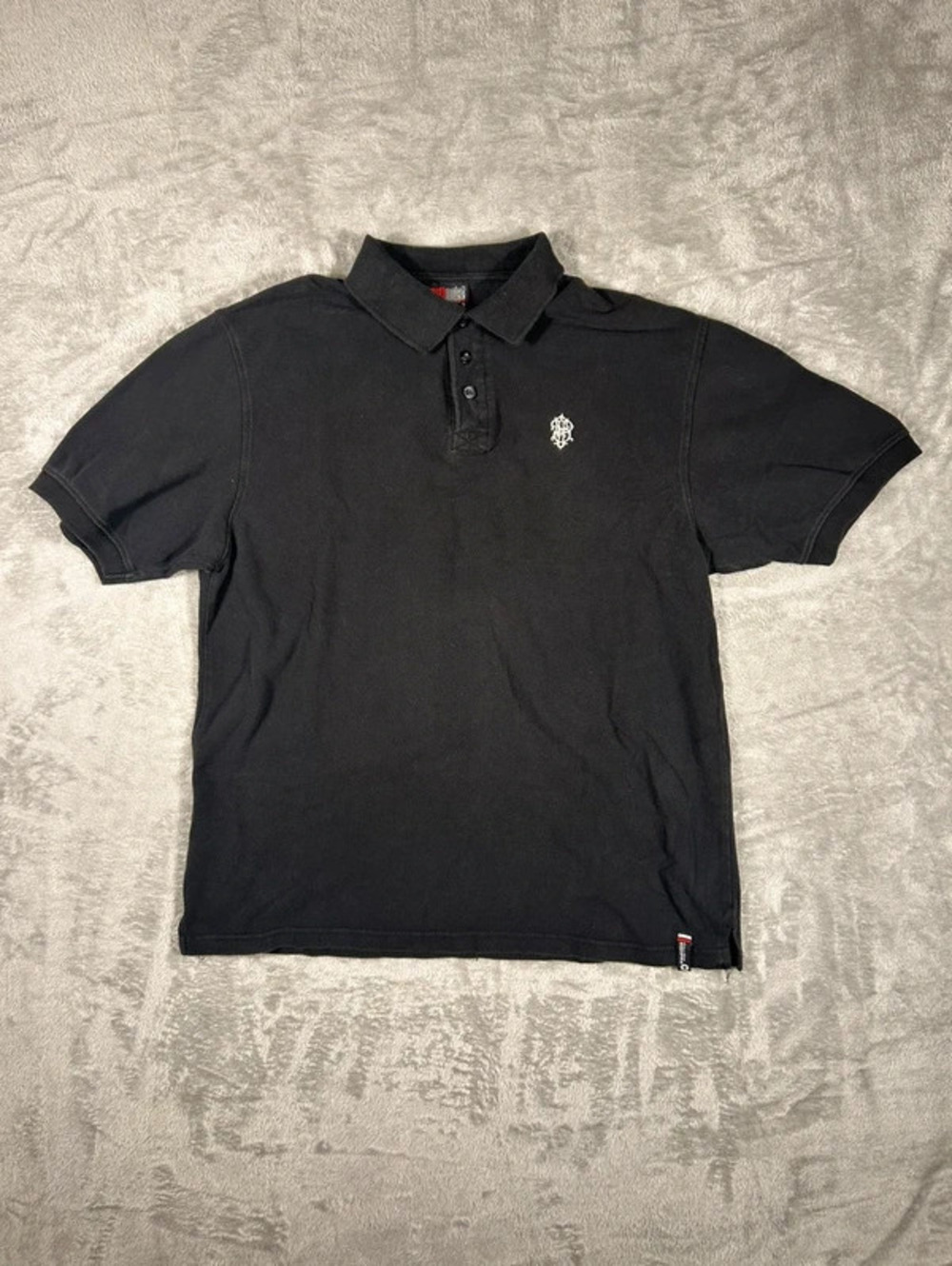 vintage southpole embroidered polo shirt XXL black